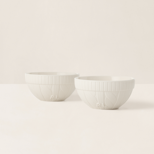 Coffret de bols céramique Cableknit Cream