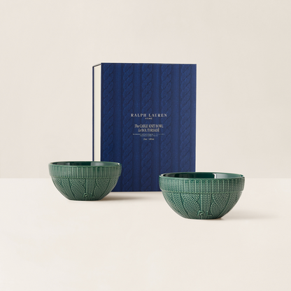 Coffret de bols céramique Cableknit Green