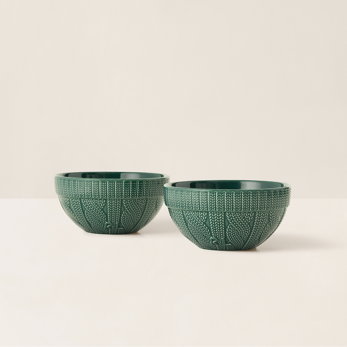 Coffret de bols céramique Cableknit Green
