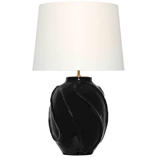 Idalia Tischlampe 28'' Schwarzes Leinen