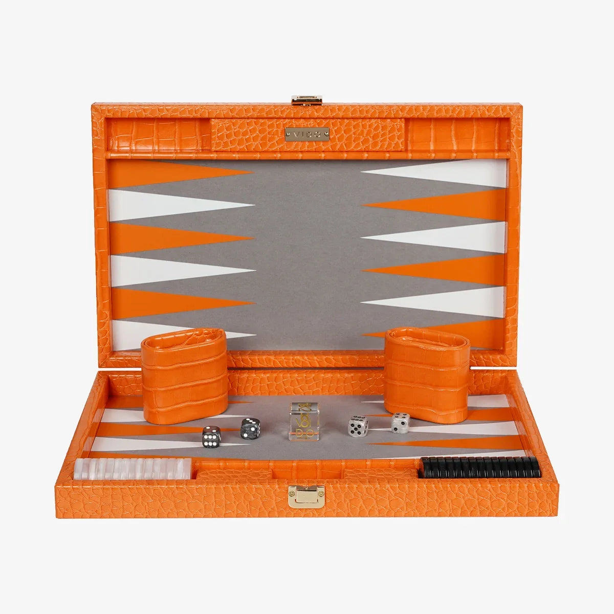 Backgammon Alligator Mandarine - Medium - VIDO France