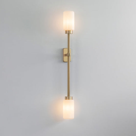 Applique Farol Single Laiton Brossé Verre Opal
