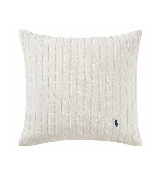 White Cable Cushion