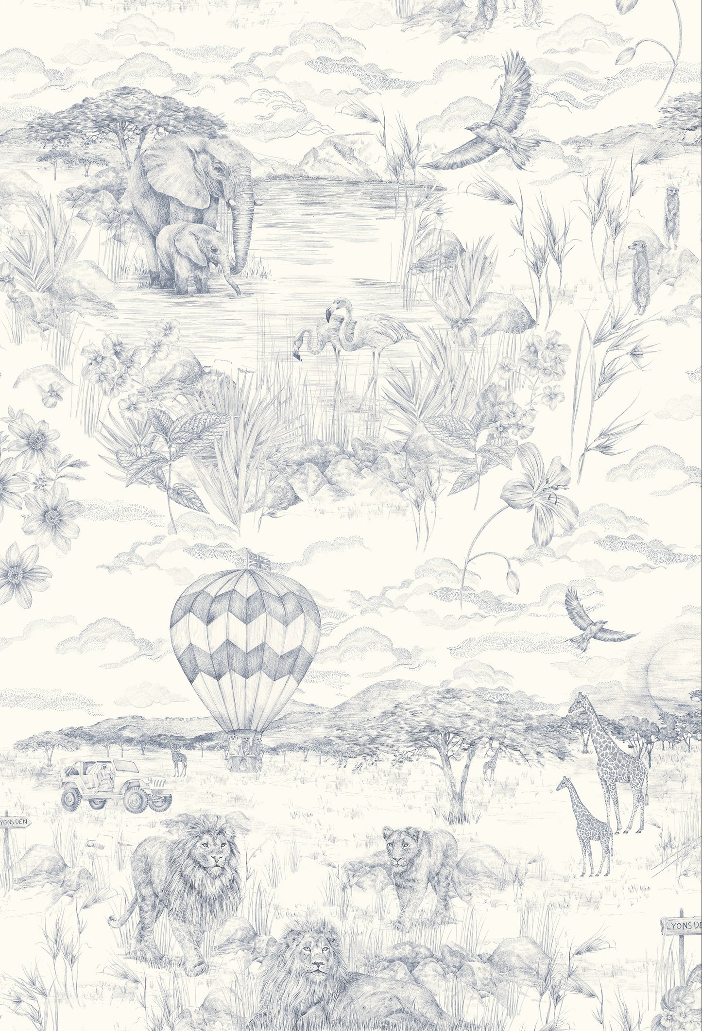 Papier Peint LYONS DEN Baby Blue