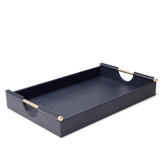 Claude tray in navy leather