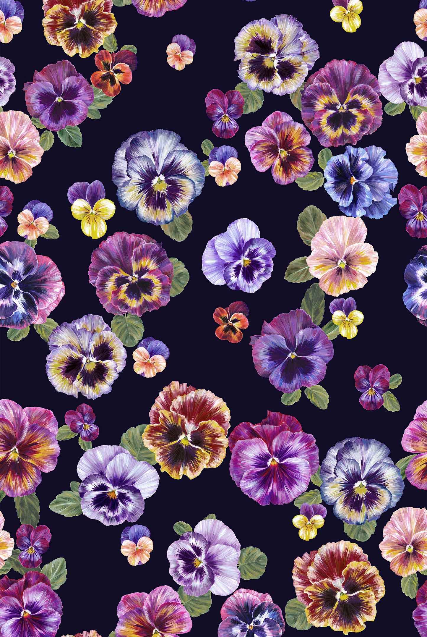 Papier Peint PLETHORA OF PANSIES Violet