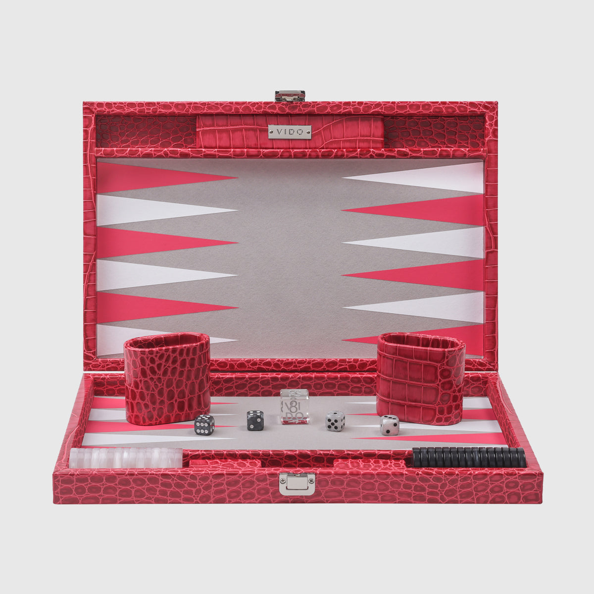 Backgammon Alligator Framboise - Medium