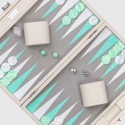 Backgammon Lézard Perle - Medium