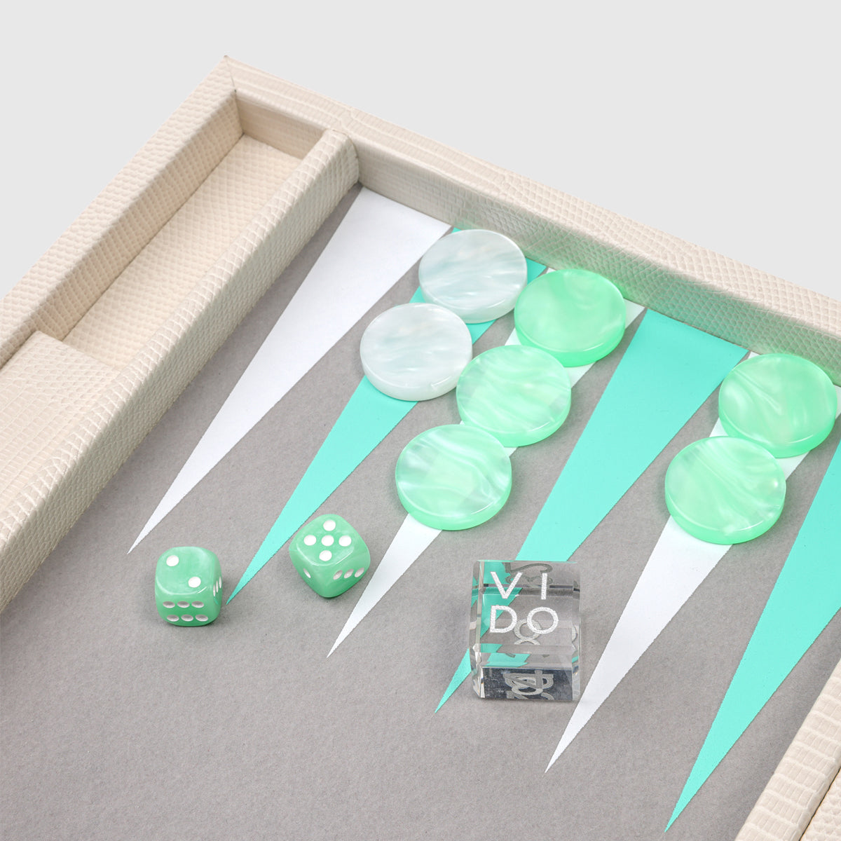 Backgammon Lézard Perle - Medium