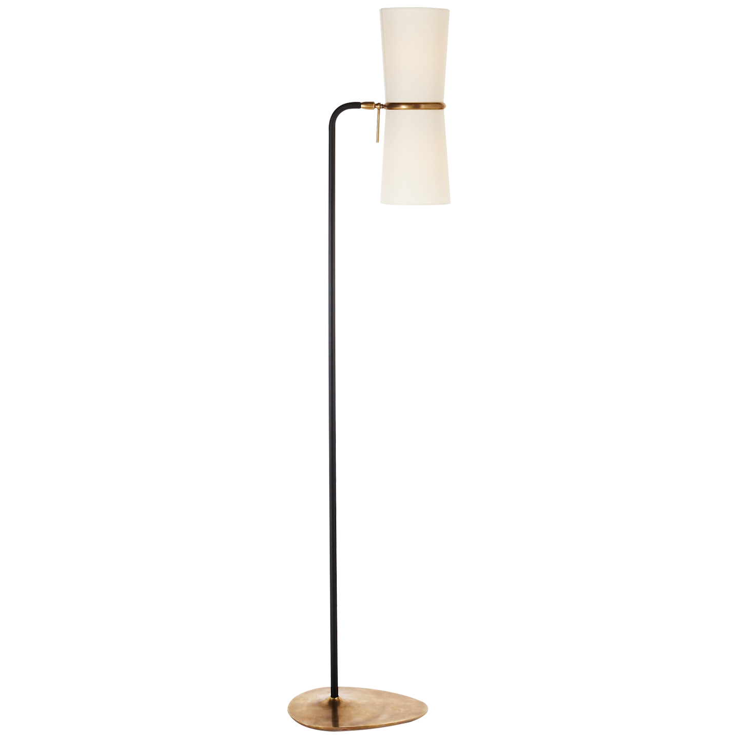 Clarkson Floor Lamp Black Brass