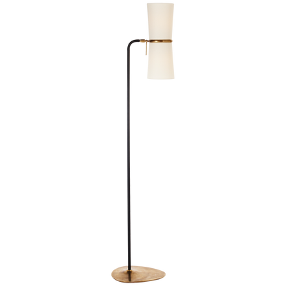 Clarkson Floor Lamp Black Brass