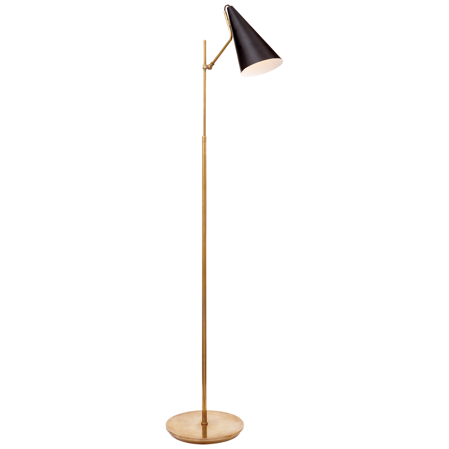 Clemente Floor Lamp Black Brass