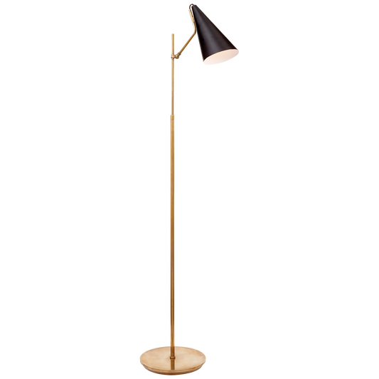 Clemente Floor Lamp Black Brass