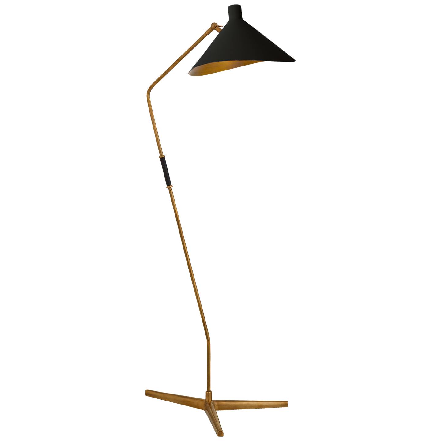 Mayotte Floor Lamp Black Brass
