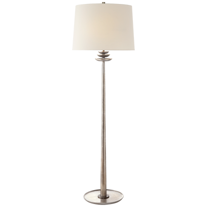 Beaumont Burnished Silver Leaf Floor Lamp