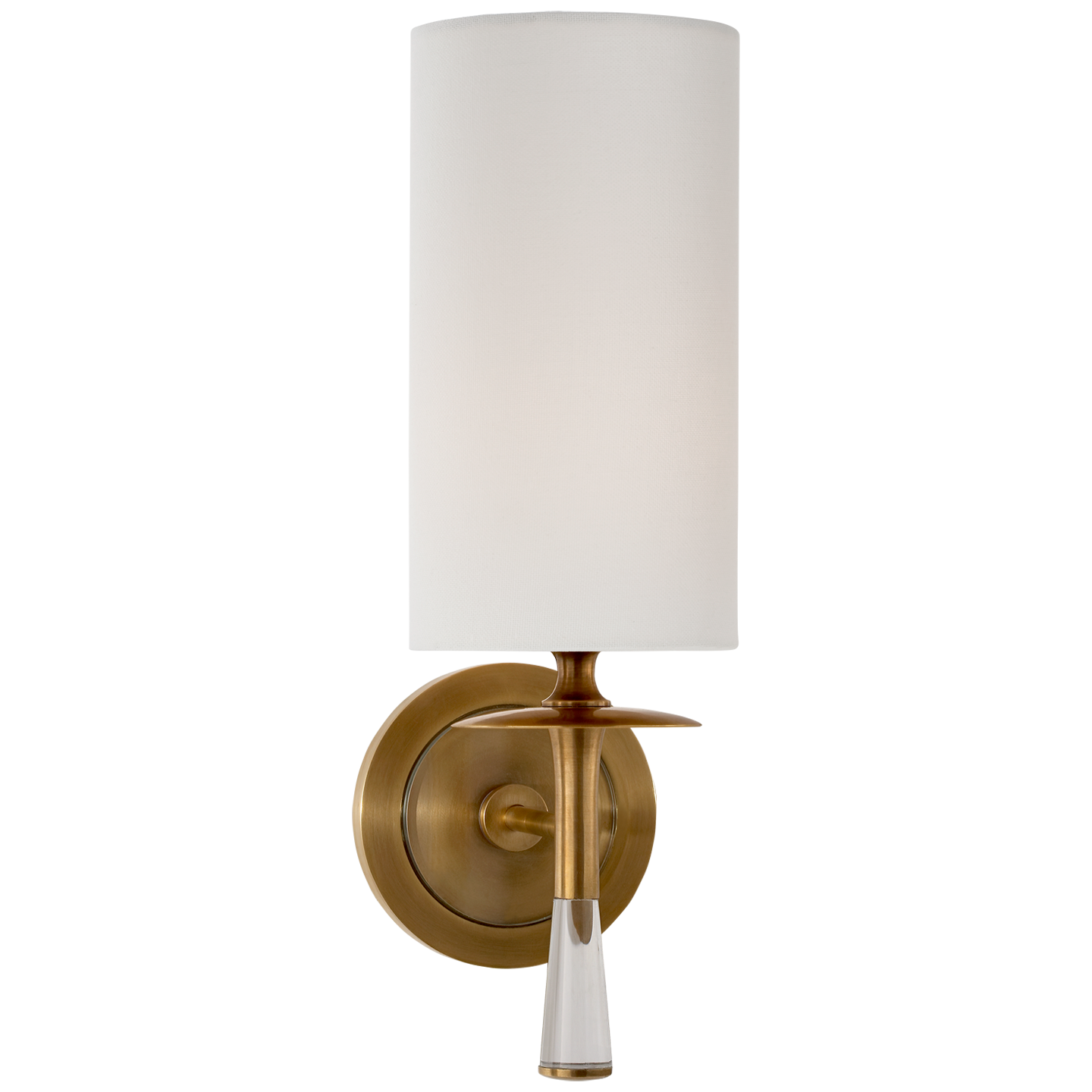 Drunmore Single Brass Crystal Wall Lamp