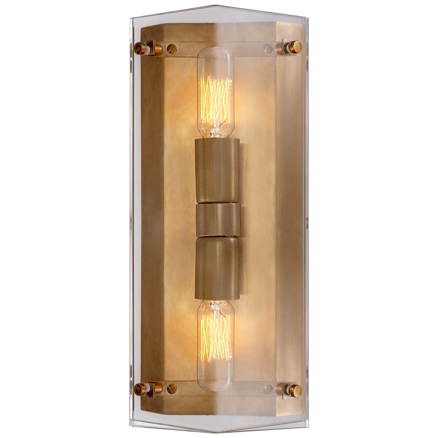 Clayton Wall Lamp Crystal Brass