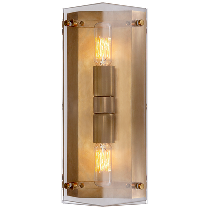 Clayton Wall Lamp Crystal Brass