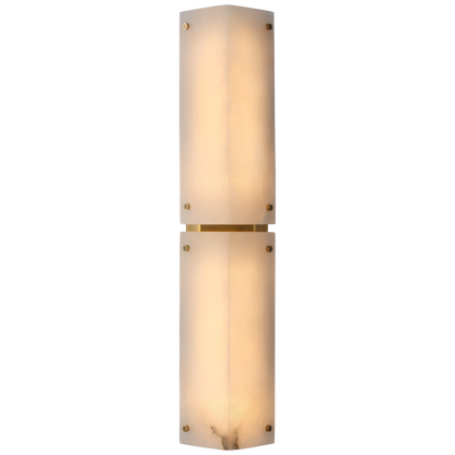 Clayton Wall Lamp 25" Alabaster Brass