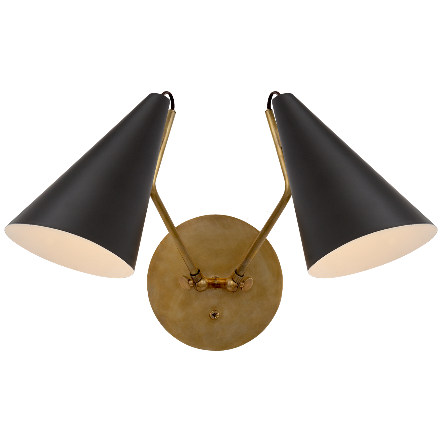 Clemente Double Black Wall Lamp