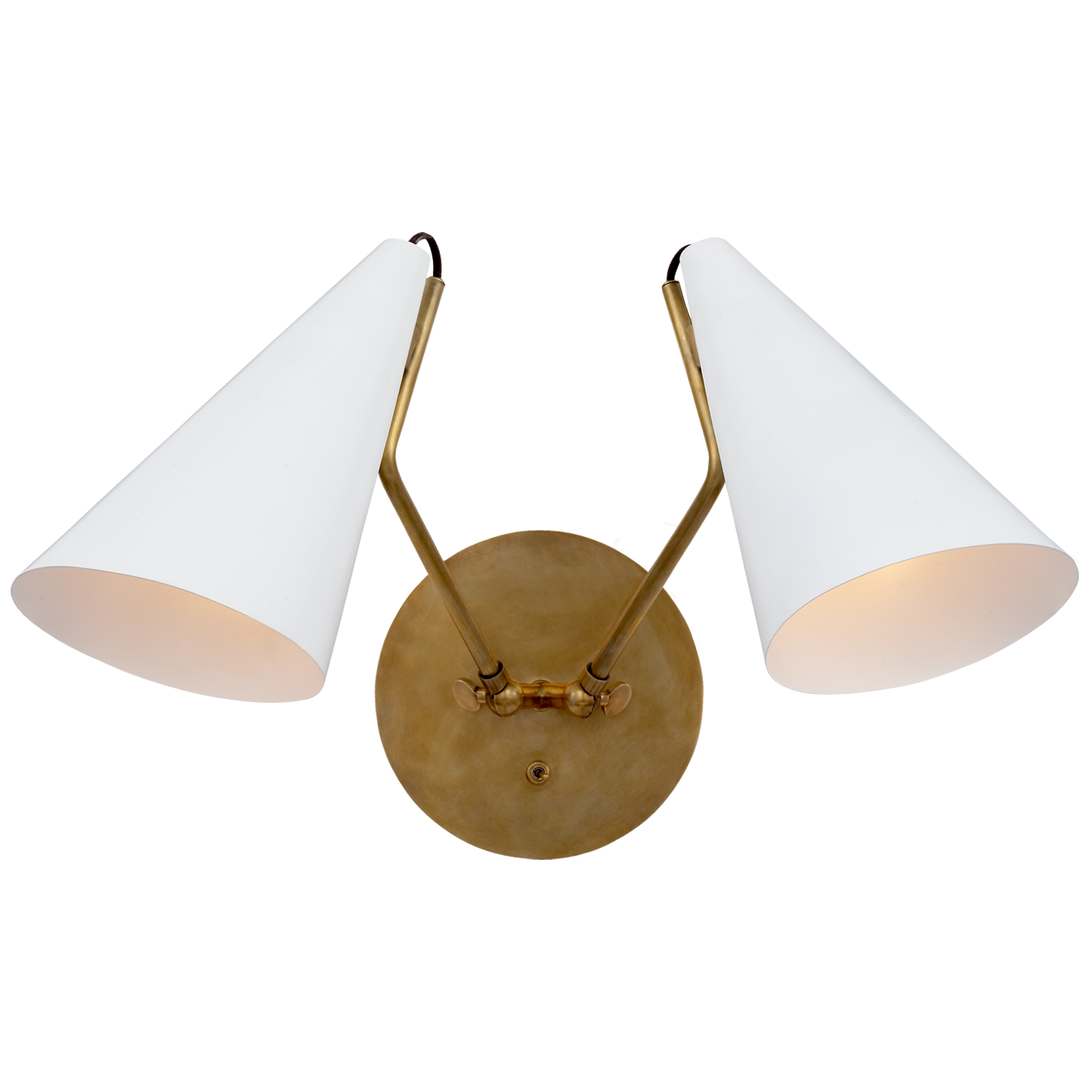 Clemente Double White Plaster Wall Lamp