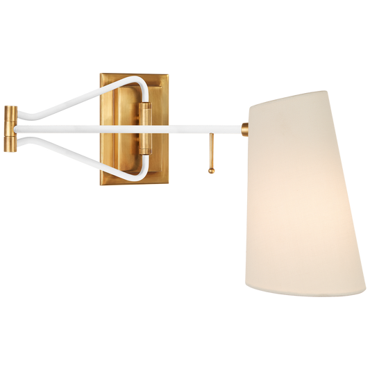 Keil Wall Lamp White Brass