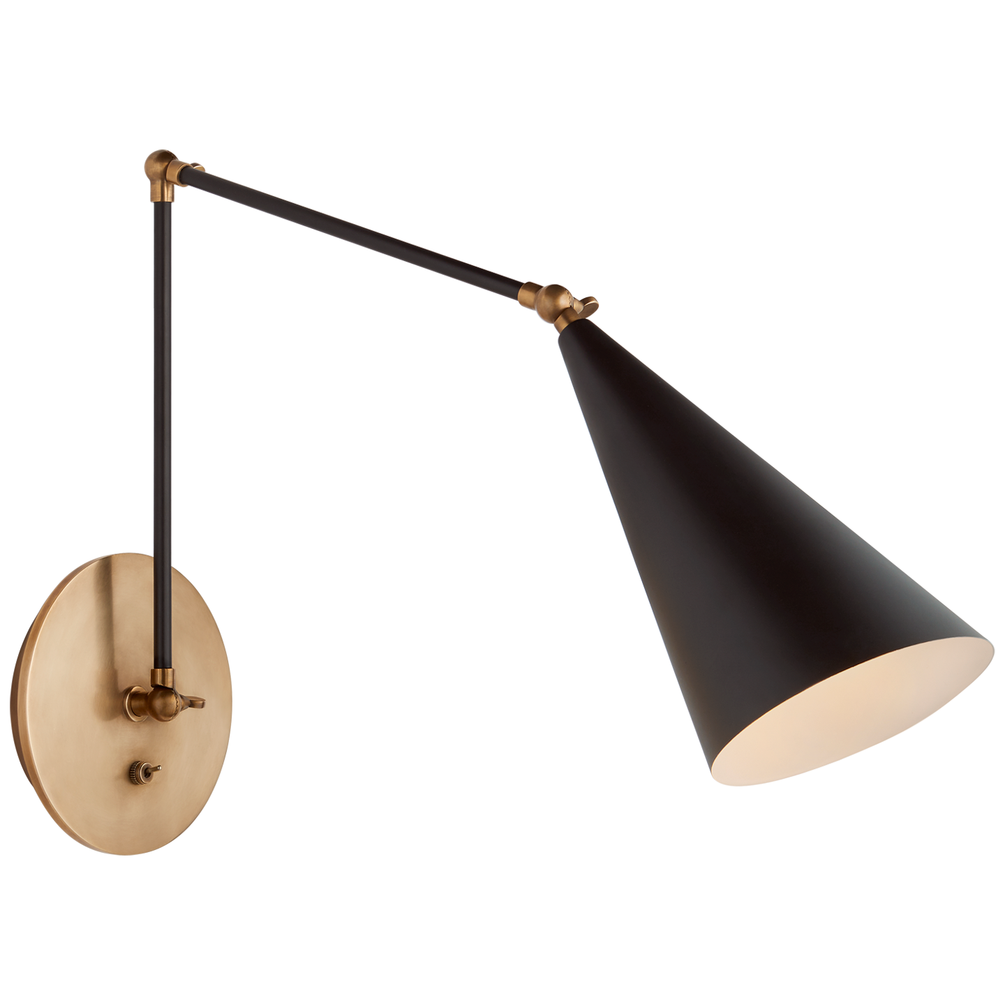 Clemente Double Arm Wall Lamp Black
