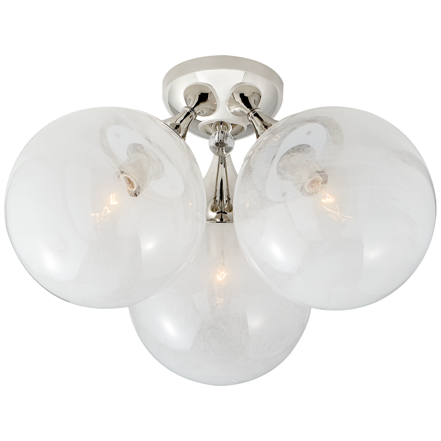 Cristol Large Triple Nickel Ceiling Light