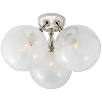 Cristol Large Triple Nickel Ceiling Light