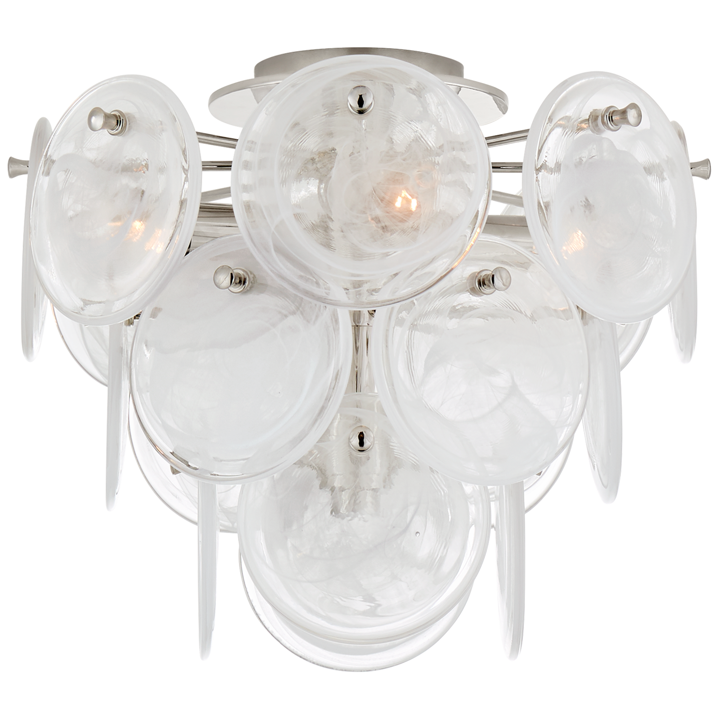 Loire Medium Nickel Ceiling Light