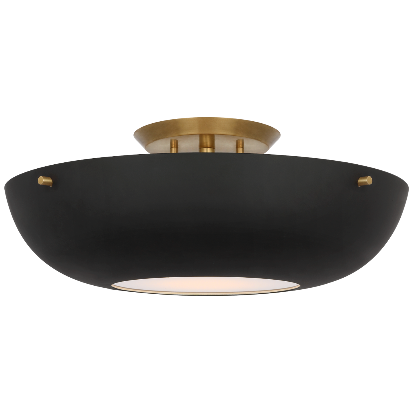 Valencia Ceiling Light 16" Matte Black Brass