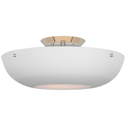 Valencia Ceiling Light 16" Matte White Nickel