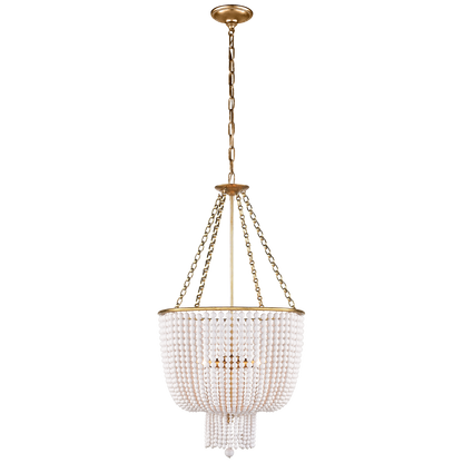 Jacqueline Chandelier White Brass Acrylic