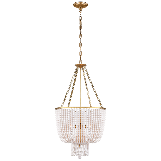 Jacqueline Chandelier White Brass Acrylic