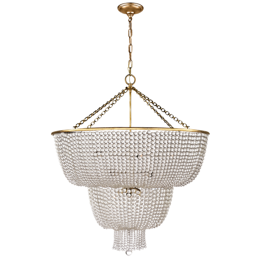 Lustre Jacqueline Large Laiton Verre Transparent Aerin