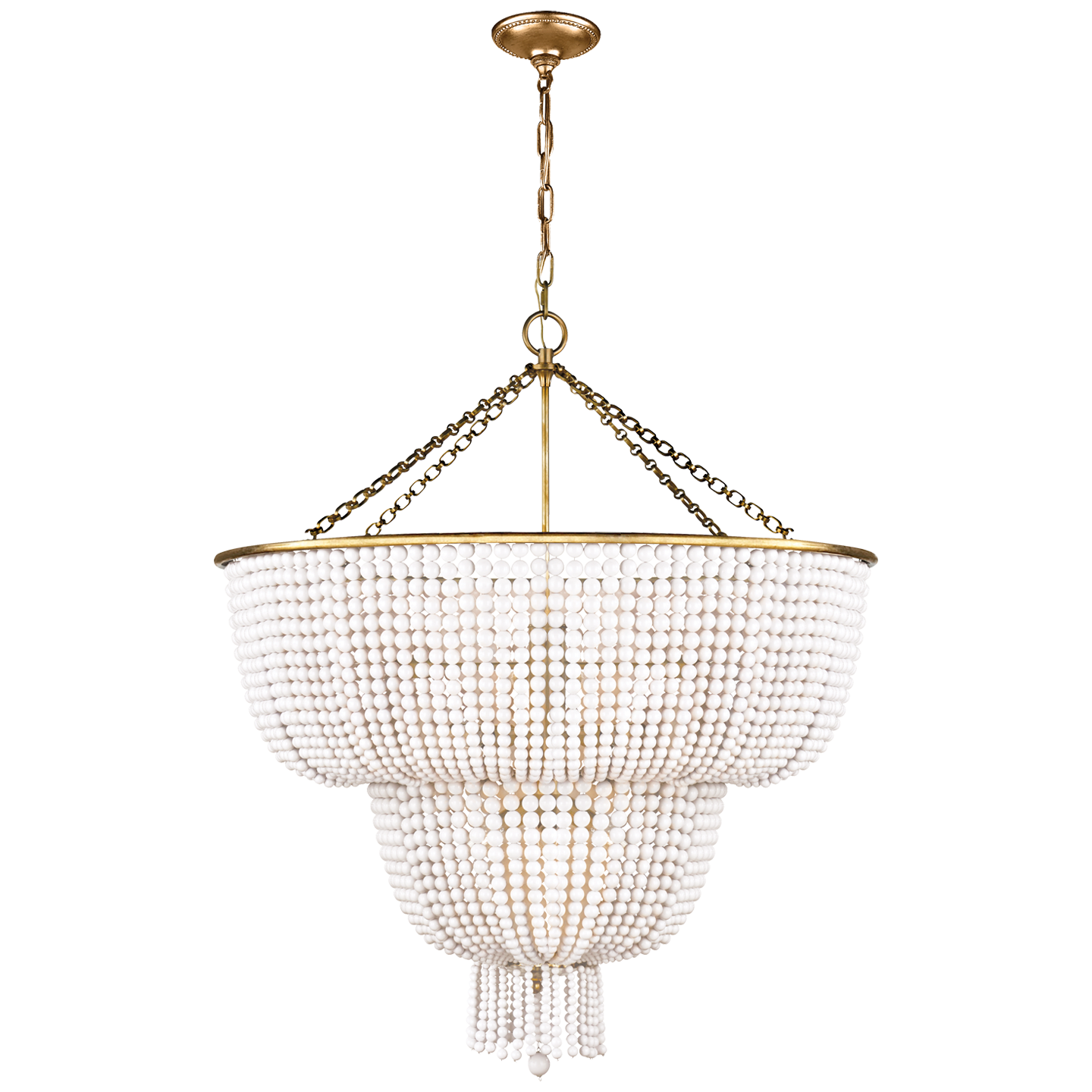 Lustre Jacqueline Large Laiton Blanc Acrylique aerin