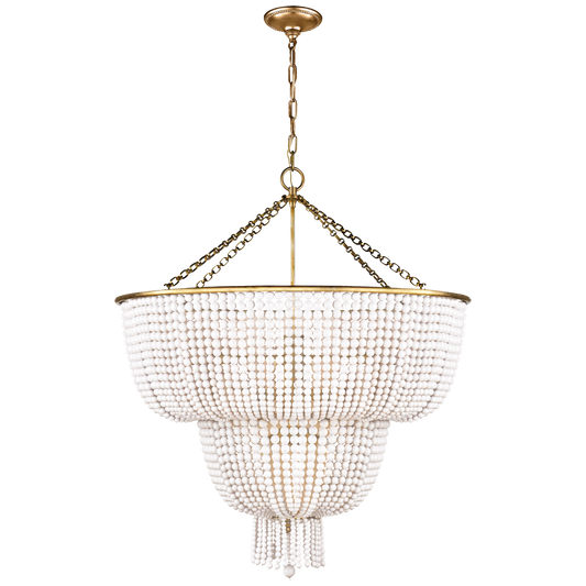 Lustre Jacqueline Large Laiton Blanc Acrylique aerin