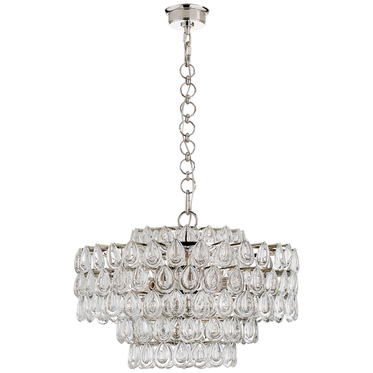 Liscia Medium Nickel Chandelier