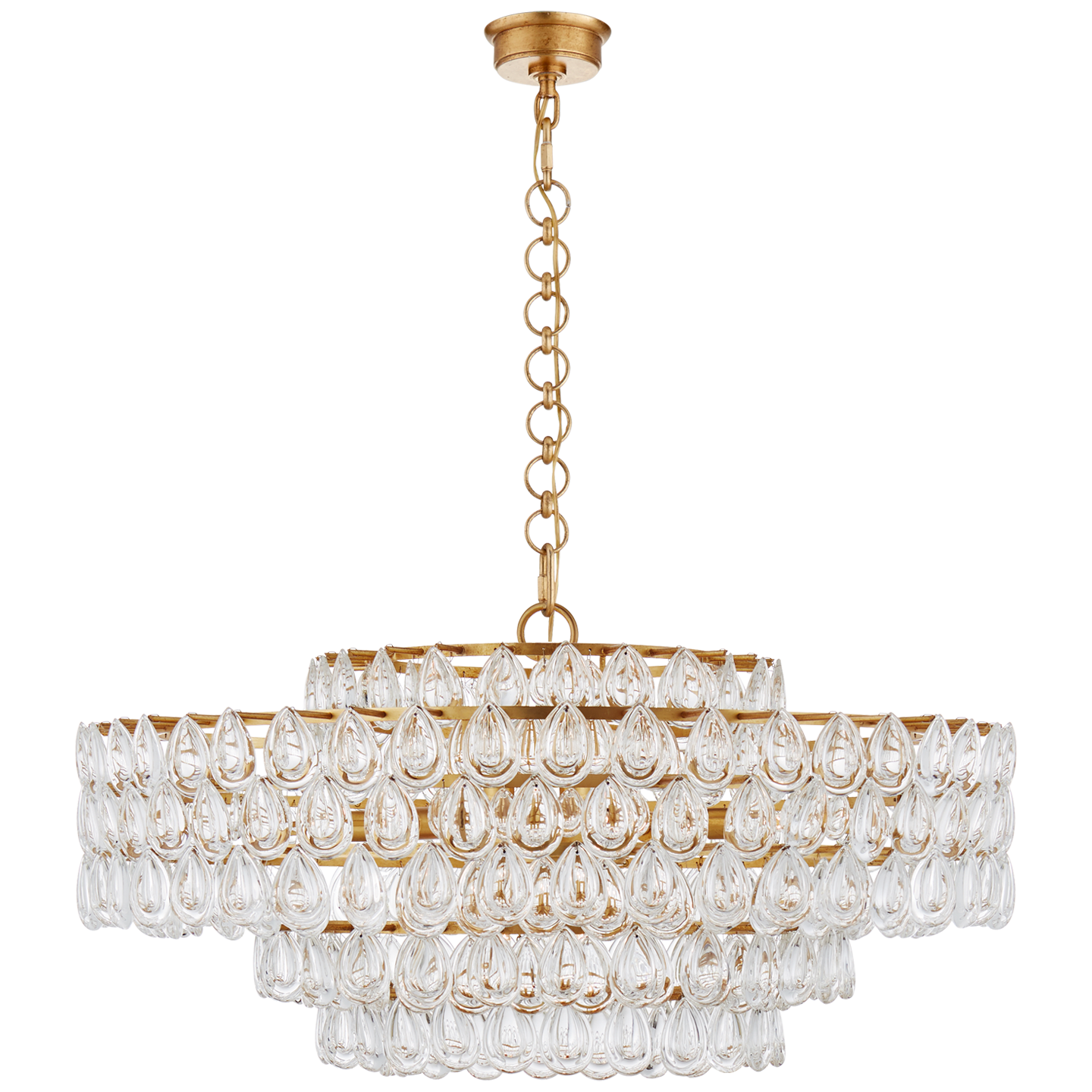 Liscia Large Gold Crystal Chandelier 