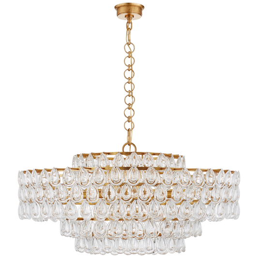 Lustre Liscia Large Doré Cristal