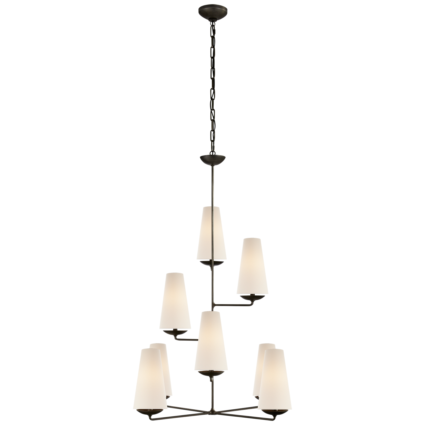 Vertical Fountain Chandelier Aged Iron