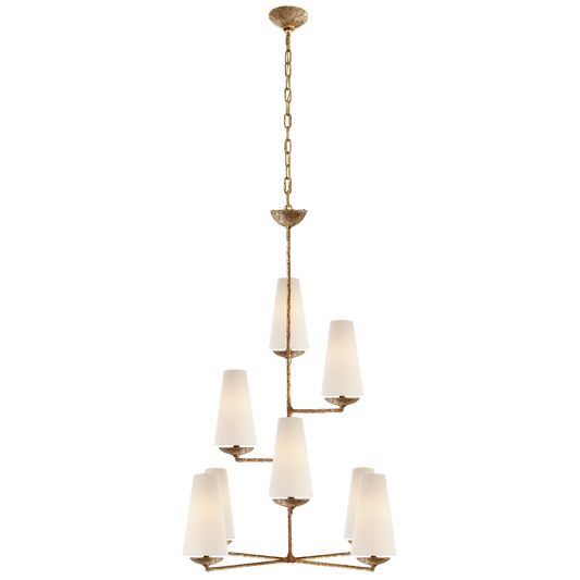 Vertical Fountain Chandelier Gold Plaster