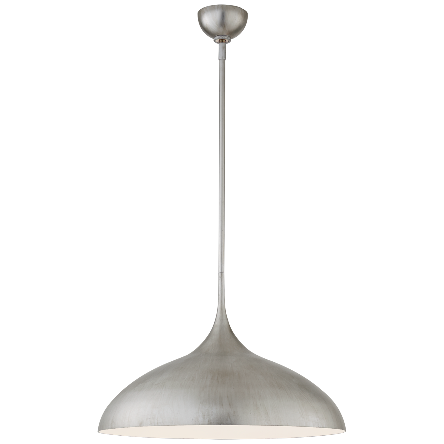 Agnes Large Leaf Pendant Light in Burnished Silver