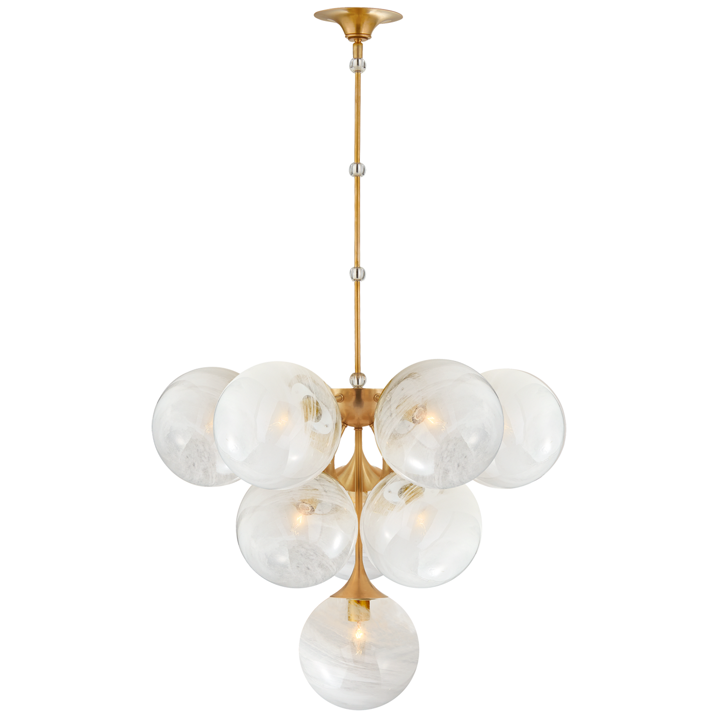 Cristol Medium Brass Chandelier