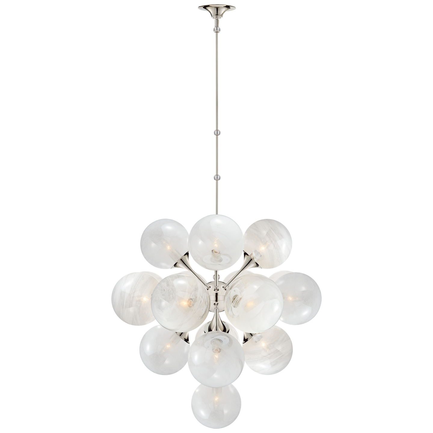 Cristol Chandelier Large Nickel