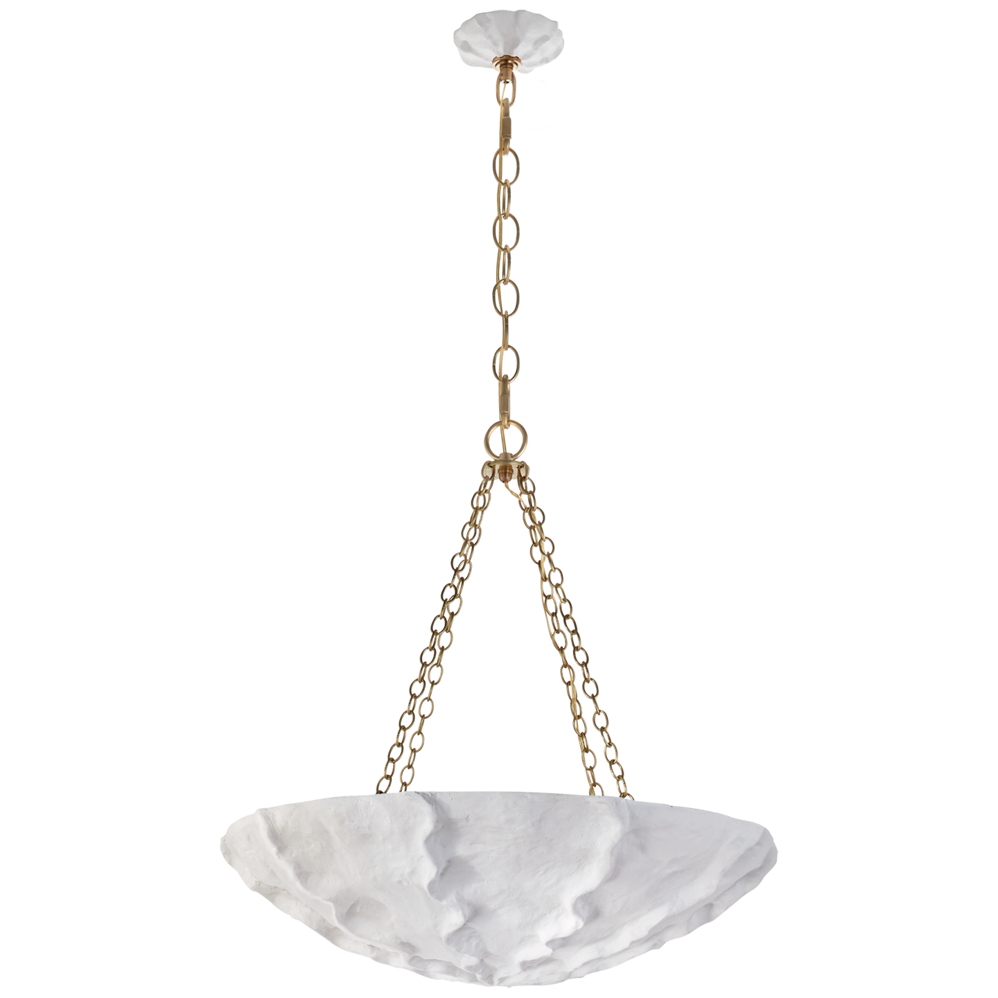 Benit Medium White Plaster Pendant Light