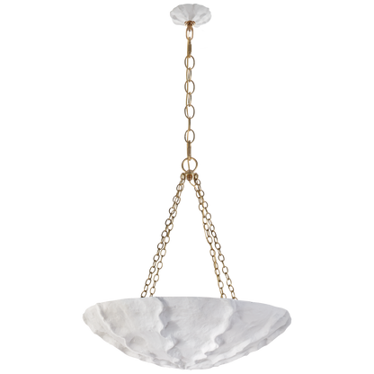 Benit Medium White Plaster Pendant Light