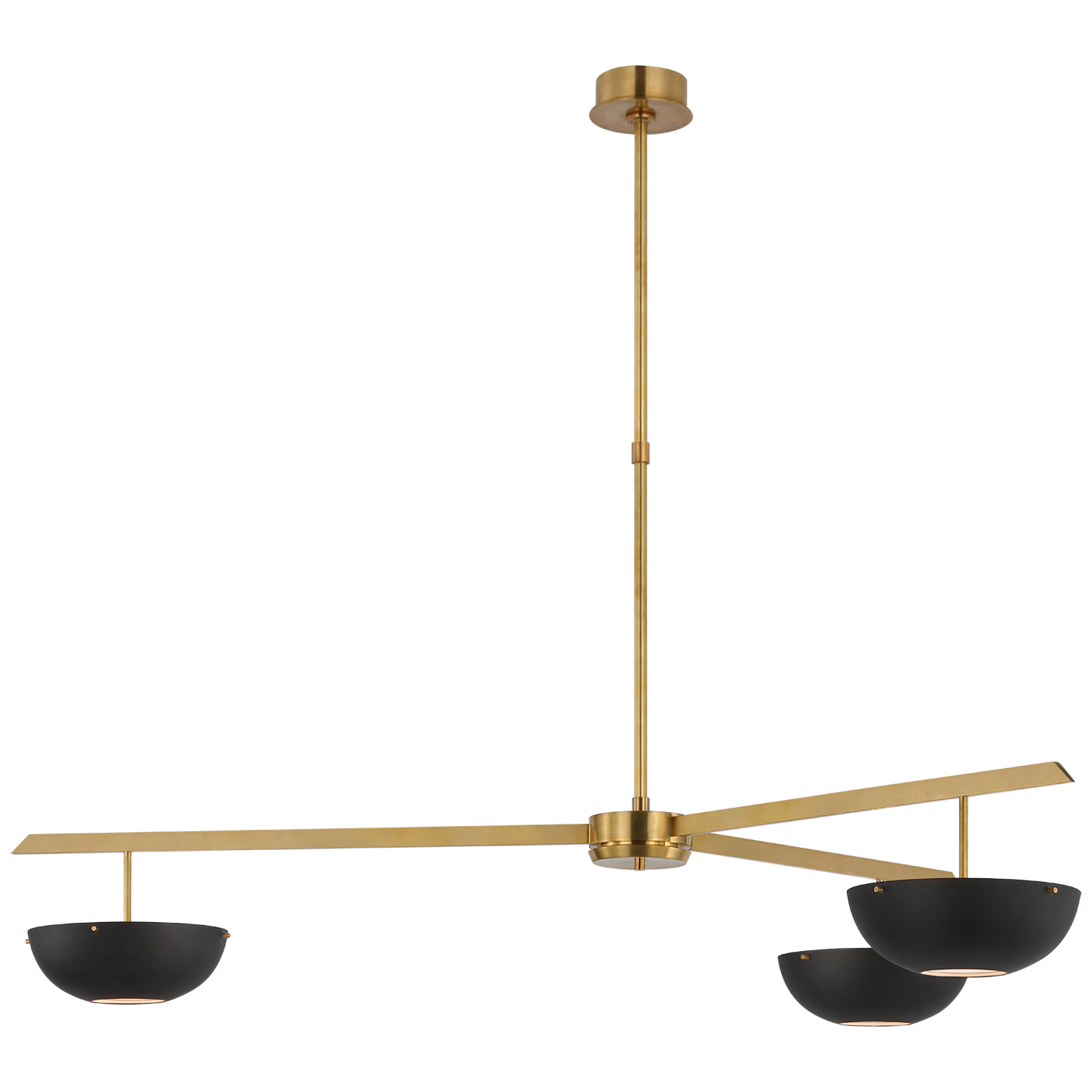 Valencia Extra Large Matte Black Brass Chandelier