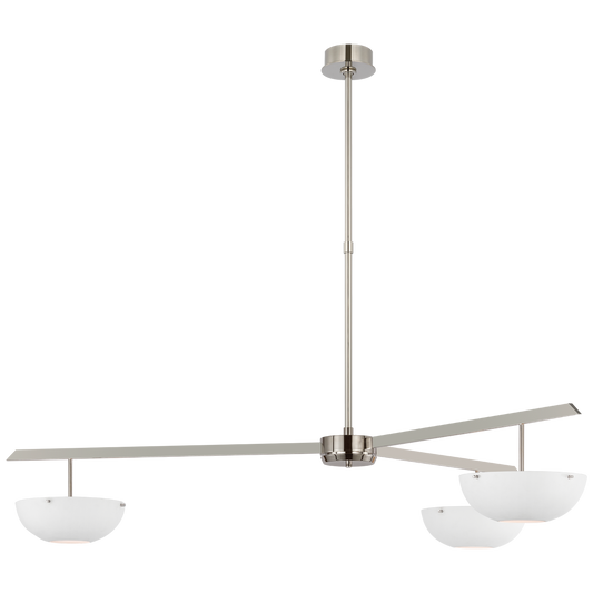 Valencia Extra Large Matte White Nickel Chandelier