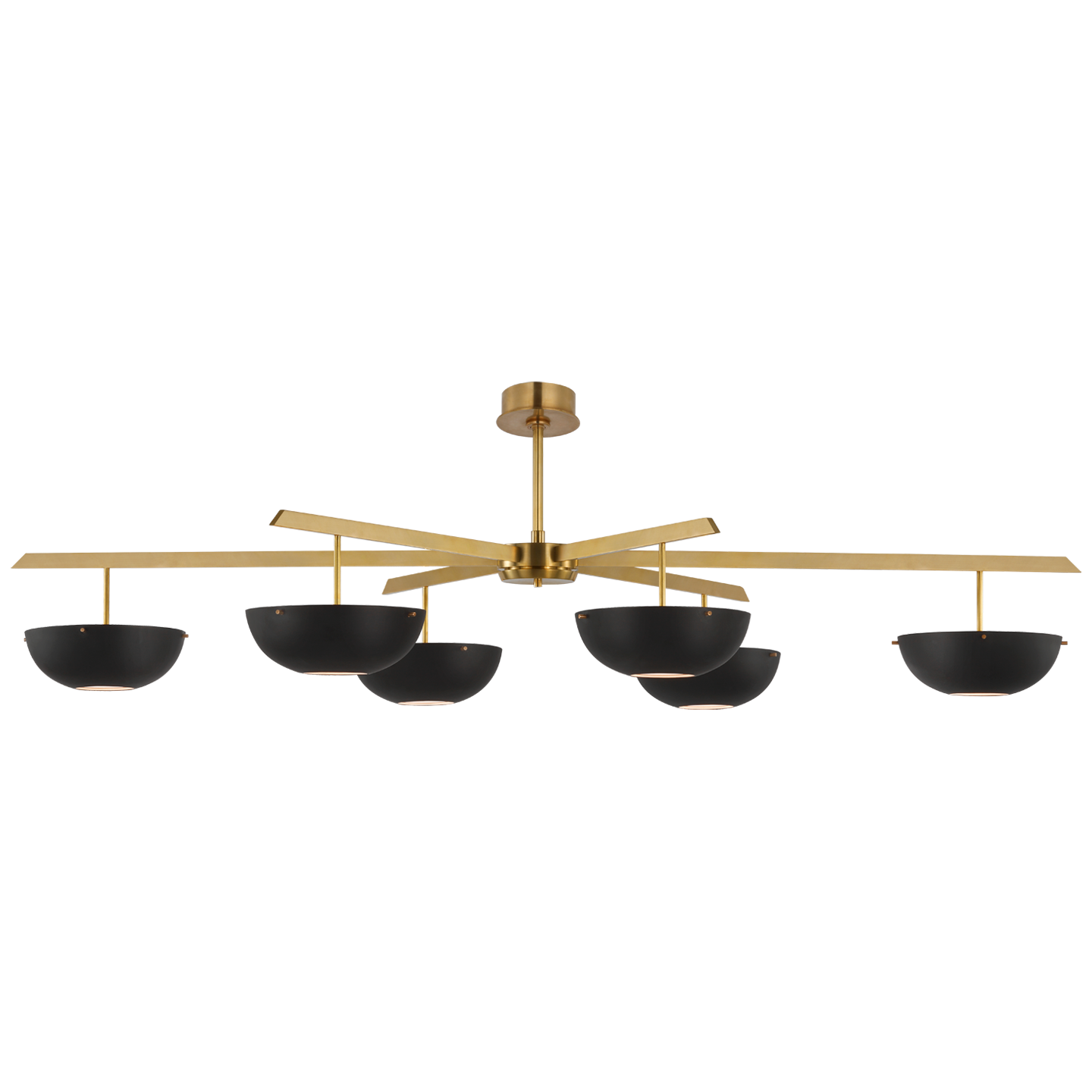 Valencia Grande 6 Matte Black Brass Chandelier